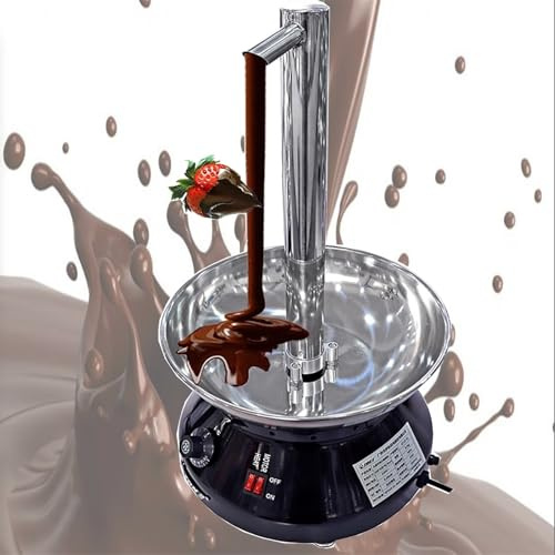 Chocolate Fountain Machine Faucet Design, Stainless Steel Chocolate Warmer Pot with Constant Temperature Control, Perfect for Home Baking, Chocolate Candy, Butter Cheese Melting
