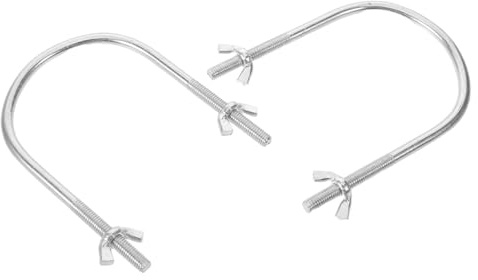 ROMISBABA 2 Pezzi Gancio a Forma di U in Metallo per Puleggia Radiatore Olio, Supporto per Ruote Girevoli, Compatibile Riscaldatori Elettrici, per Soggiorno e Camera