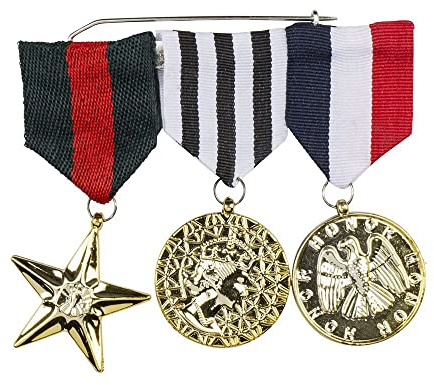 Boland 44320 - Militärische Auszeichnungen, One Size, Medaillen, Soldatenkostüm, Militärkostüm, Karneval, Mottoparty
