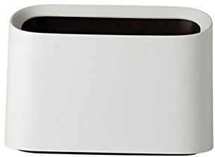 Desktop Mülleimer Asudaro Mini-Mülleimer Kleine Tischplatte Plastik Mülleimer, Büro Tischmülleimer, Handliche Küche Mülleimer, Auto Mülleimer für Bad,Küche,Büro Peel Debris, 21 * 9 * 15cm,Weiß