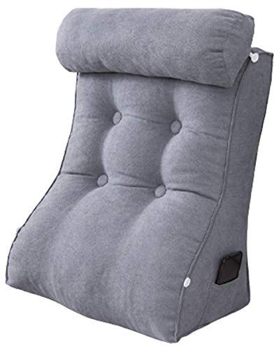 Lesekissen Stützkissen Abnehmbarer Nackenrolle Und Seitentasche Rückenstützkissen Waschbarer Bezug Lesekissen Buchkissen Ergonomische Für Bett Und Sofa- 9,M=55 * 60 * 30CM