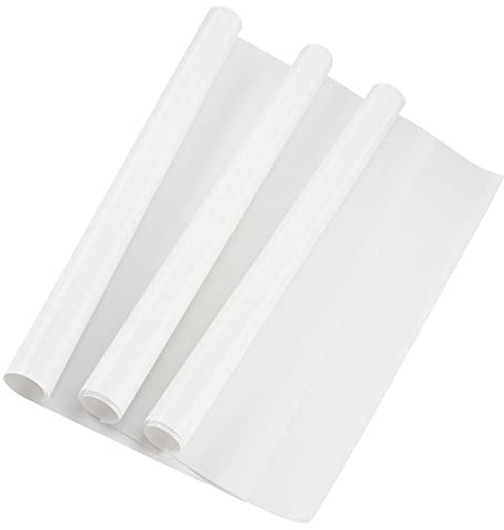 sourcing map 3 Stück PTFE Folie 40x50mm Antihaft Bastelmatte Weiß | Für Transferfolie für Transferpresse, Wiederverwendbare, Hitzebeständige