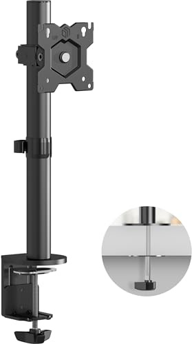ONKRON Monitor Halterung für 13-34 Zoll Bildschirm bis 8 kg, Monitor Stand Arm höhenverstellbar, Monitorhalterung VESA 75x75-100x100, Tischhalterung drehbar, schwenkbar, neigbar Schwarz D101E-B