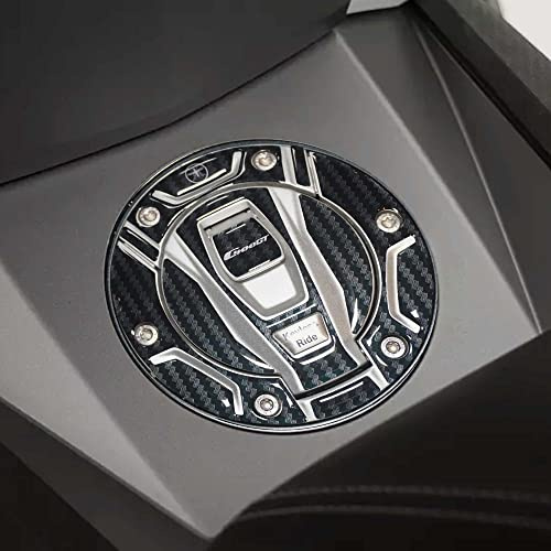 LABELBIKE 3D Motorrad Tankdeckelaufkleber kompatibel mit BMW | C400GT 2021-2023, Zündschlüsselless-System, Harzschutz, Kratzschutz, Dekor, Carbon