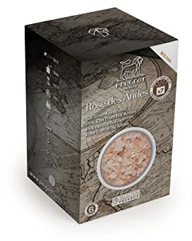 PEUGEOT - Sélection Epices - Sel Rose Des Andes - Gros Sel De Cuisine - Salinité 6 - Origine Bolivie - Innovation Sachets Fraîcheur Triple Protection - 7x50g