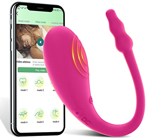 YcsLust Fernbedienungs Vibratoren mit APP, G-Punkt Bullet Vibrator Vibro-Ei-Vibrator mit 9 Vibrationsmodi,Erotik Sex Spielzeug für Paare,G-Punkt Erotik Sexspielzeug FüR Frauen Paare Sexspielzeug(Rosa)
