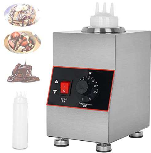 TAHALI Electric Food Sauce Warmer Multifunction Commercial Jam Heat Preserving Machine with Sauce Bottles, for Catering and Restaurant,1Grids
