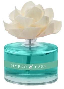HYPNO CASA - Cofanetto Regalo con Diffusore di Profumo per Ambiente con Fiore - 60ml (Acqua marina)
