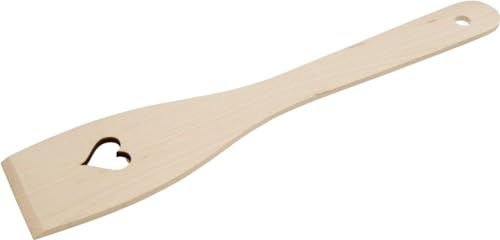 Fackelmann Pfannenwender Herz 30 cm, Buche Küchenhelfer