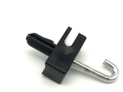 50x Spanndraht Schwarz Kunststoff mit Edelstahl Nagel Maschendraht Zaun Spanndrahthalter Pfosten Geflecht Zubehör