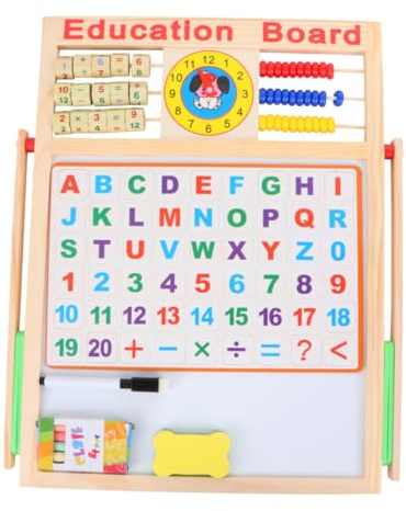 HAPINARY cavalletto artistico in legno per bambini lavagna portatile magneti cavalletto pittura bacheca lavagna per bambini lettera bordo di apprendimento puzzle bambino