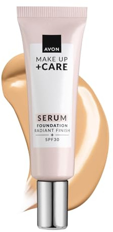 AVON Base de Maquillaje con Sérum 3 en 1 125G (Warm Ivory) 125 g | Vitamina C, vitamina E, antioxidantes y SPF 30 con cobertura modulable de ligera a media en tono 125G (Warm Ivory)