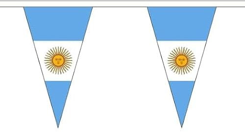 Flagtex Banderines triangulares de Argentina (20 m de longitud) 52 banderas