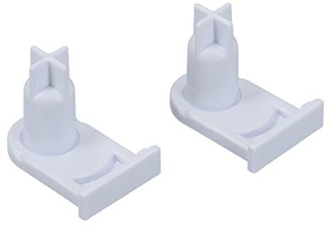DEKAROX Lot de 2 douilles de charnière de porte pour Bosch Siemens 169301 00169301 Miele 5384490 en plastique blanc axe 25 x 15 x 15 mm pour réfrigérateur congélateur charnière