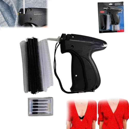 Consulbe für Nähmaschine, schneller Kleidungsfixierer, Quilt-Heftpistole, Mikrostichpistole, Mini-Stichpistole für Kleidung, Mikro-Tagging-Stichwerkzeug für Kleidung (schwarz)