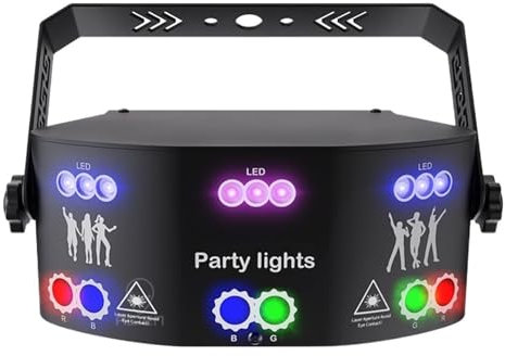 luces de discoteca Proyector De Luz Láser RGB For Discoteca, Haz De DJ, DMX, Estroboscópico Remoto, Efecto De Iluminación De Escenario, Fiesta De Navidad, Vacaciones, Luces De Halloween Para DJ Club B
