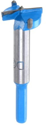 sourcing map Forstner Drill Bits 1 inch / 25mm Hex Shank 3/8 inch, Carbide Forstner Bit Woodworking Hole Opener Cutter Tool for Wood Drilling/Cabinet Hinges, Blue