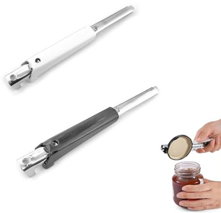Eruceky 2 Piezas Effortless Abrelatas Manual, Abrelatas Ajustable, Nuevo Mango Ajustable Abrelatas Fáciles, Mango Regulable, para botellas de cerveza y tarros de mermelada