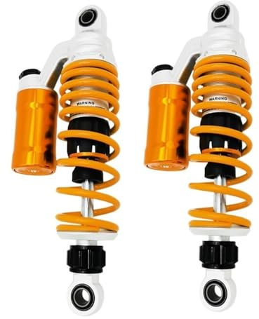 LIUCHUCHU Motorrad StoßDäMpfer 2 STÜCKE Universal 280mm Motorrad Hinterradaufhängung Dämpfung Einstellbarer Stoßdämpfer Modifizierte Zugstufendämpfung Runder Stoßdämpfer StoßDäMpfer