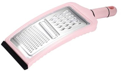 LABRIMP Rallador de Cocina Multifunción 23 Cm Acero Inoxidable Cortador de Verduras Rosa para Uso Doméstico Utensilio Práctico para Cortar y Rallar Alimentos en Cocina