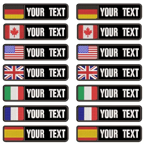 Benutzerdefinierte Militär Namenspatch Personalisierte Stickerei Name Text | Taktische Namenspatches Personalisierter, individuelle Flaggen-Patches personalisierbar Stickerei Nummer taktische Abzeichen