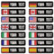 misscase Benutzerdefinierte taktische militärische Namenspatches, Personalisierter Namenspatch Stickerei-Text, multinationale Flagge zum Aufbügeln/Klett-Namenspatch für Kleidung (YJ Rectangle-BK)