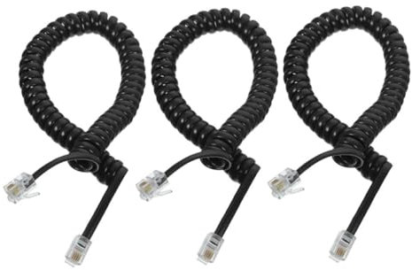 TINEASUR 3pezzi Telefonici Coiled Per Telefono Per Trasmissione Stabile e Facile Installazione Per e