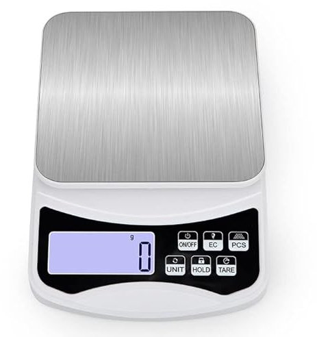 MOKLYF Bilancia da Cucina, Bilancia Digitale con Display LCD, Bilancia da Cucina elettrica, Bilancia Alimentare con Funzione Tara, Bilancia Multifunzionale per la Cuc(10kg/1g
