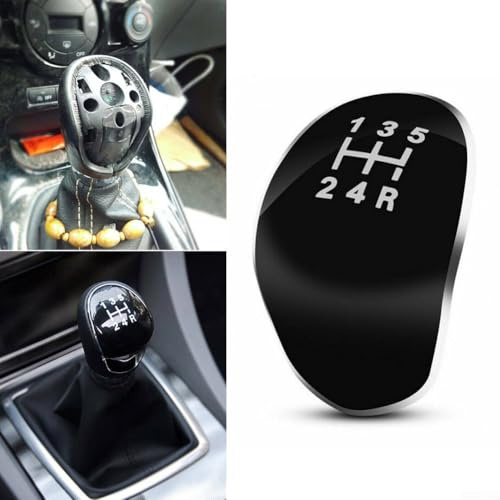 Aprilsunnyzone 5 Gang Schaltknauf Kappe Abdeckung Einsatz für Ford für Fiesta 2008 2016, für Focus 2005 2013, C Max 2007 2013, S Max 2007 2013, für Kuga 2008 2013