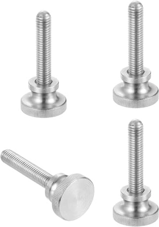 sourcing map Rändelschrauben, M8 x 40 mm, 304 Edelstahl, Diamantkopf-Rändelschrauben, metrische Rändelkopfschrauben mit Schultergriffknöpfen, handfestziehen, Gewindebefestigungen, 24 mm Durchmesser, 4