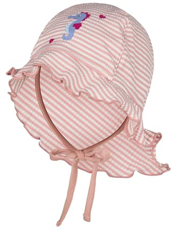 Sterntaler Mädchen Sonnenhut Schirmmütze Nackens. Seepferd