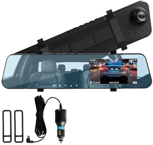 Dash Cam Auto 4K con GPS, Registratore di Viaggio per Auto, Videocamera, Visione Notturna, G-Sensor, Supporto 128GB TF, H.264, Loop Video, Italiano
