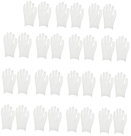 AUTSUPPL 15 Pares Guantes de Algodón Blanco Hidratantes para Manos Secas Talla Suaves y Nutritivos para Mujeres y Hombres