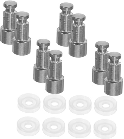 Baluue 8 Sets Cooker Accessories Pressure Cooker Float Valve Jigger Valve Seal Silver