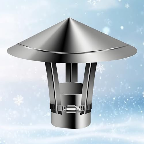 Comignolo Cappello Copertura per Camino in Acciaio Inox, 50mm 80mm 110mm 180mm 200mm 300mm Comignolo Antipioggia Regolabili Multifunzionale, Stufa a Legna Camino Cappello(300mm/11.8in)