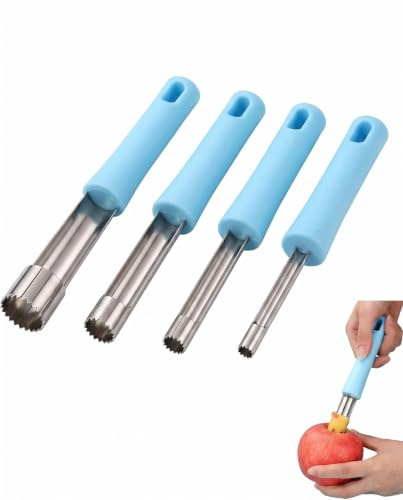 FIMWOLZ Levatorsoli per Mele - Svuotamele con Impugnatura Ergonomica in Plastica, Ideale per Mele al Forno e Dolci, Lama in Acciaio Inox (8,2 cm)(4PCS)