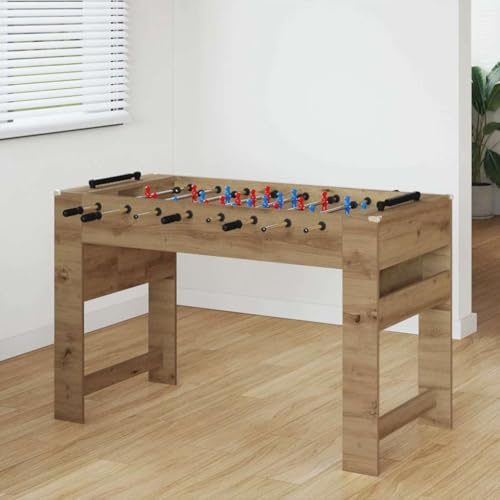 LoogCape Vitt bordsfotbollsbord x 60,5 x av trämaterial för lekrum, kontor, fest, med höjdjusterbara handtagsstänger, stabil konstruktion,