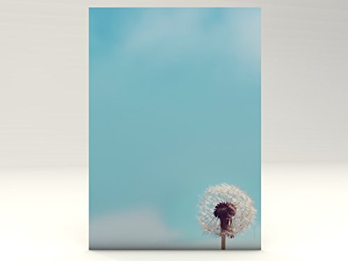 Briefpapier | Pusteblume | 50 Blatt Florales Motivpapier DIN A4