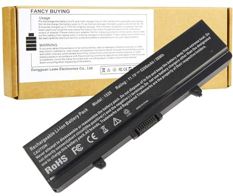 Fancy Buying Laptop Battery for Dell Inspiron 1526 1525 1545 1546 1750 1440 Pp29l Pp41l Fits Gw240 Rn873 M911g M911 X284g K450n Replacement [Li-ion 6-Cell 5200mAh/58WH]