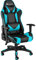 tectake® Ergonomic Gaming Chair with Thick Padding, Adjustable Armrests & 360° Swivel Function, Height-Adjustable Desk Chair with Headrest & Lumbar Cushion, Ideal Computer & Office Chair - Black/Azure