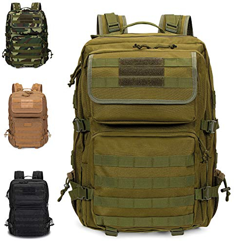 Armybag® Outdoor Rucksack 45 Liter Grün | Wasserdichter YKK Reißverschluss | Reise & Wanderrucksack | Herren & Damen Groß | Militär | Arbeit