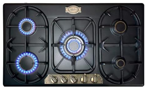 Kaiser KG 9325 | Empire 86cm Turbo Gas Hob | 5 Burner Enamelled Cooktop (Black)