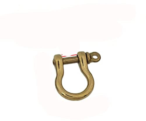1 stücke Massivem Messing D Bogen Schäkel Fob Schlüsselanhänger Schlüsselanhänger Haken Schraubverbindung Stecker Schnalle-10mm