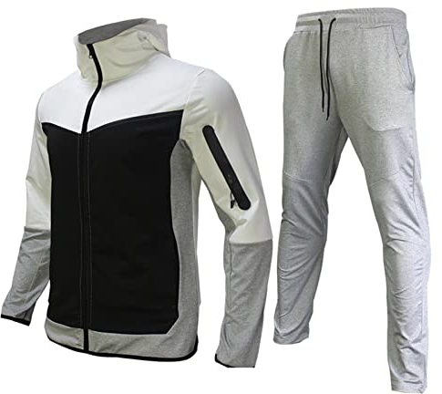 Xiaojiu Kapuzenpullover Classic Kapuzen-Sweat Herren Jogginganzug Baumwolle Hoody Herren Mit Kapuze City Trainingsanzug Herbst-Langarm-Kapuzen-2-Teiliges Set Schiedsrichter Hose Damen Trainingsan