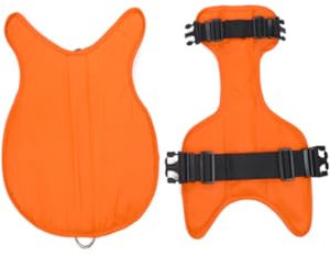 Angoily 1stück Tragbare Welpen-schwimmweste Für Hunde s Orange Leichtes Material Einstellbarer Fixiergurt Sicherer Schutz Für Outdoor-aktivitäten