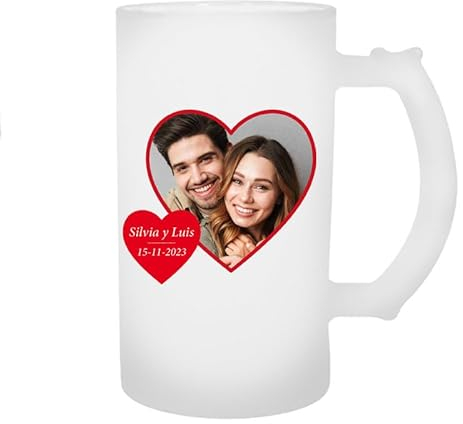 CALLE DEL REGALO Chope à bière personnalisée pour les amoureux