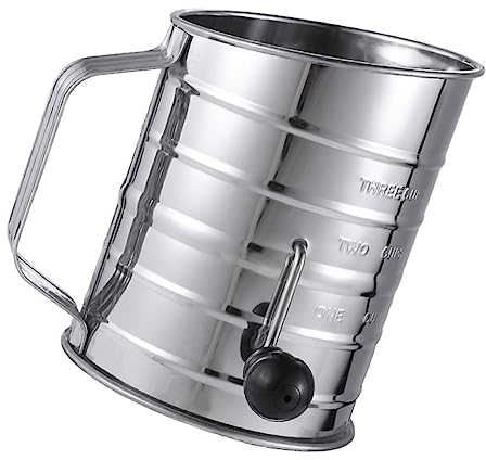 Alipis Stainless Steel Flour Sieve Sieve Cup Fine Mesh Strainer for Baking Hand Powder Sifter for Flour Icing Sugar