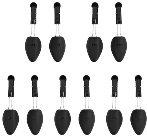Brokky Forme per Scarpe 5 Paia Nere EU 35-38 in Plastica,Tendiscarpe Taglia, Forma Scarpe in plastica da Uomo e da Donna, Allargascarpe Alberi di Scarpe per Scarpe da Ginnastica, Ballerine, Mocassini