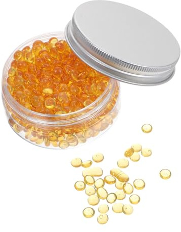 Goldene Wachsiegelperlen 1 Kasten für Briefumschläge und Karten | Durchsichtiges Wachsmaterial, 1 Schachtel, für Hochzeitseinladungen und Manuskripte