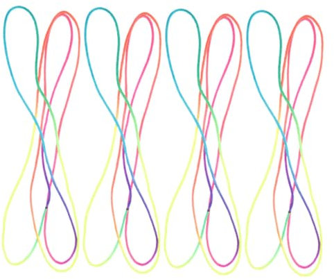 BRIGHTFUFU Rainbow Cradle String Toy Finger Rope for Kids 1.6m Hand Game Set 4pcs Party Supplies Educational Playthings